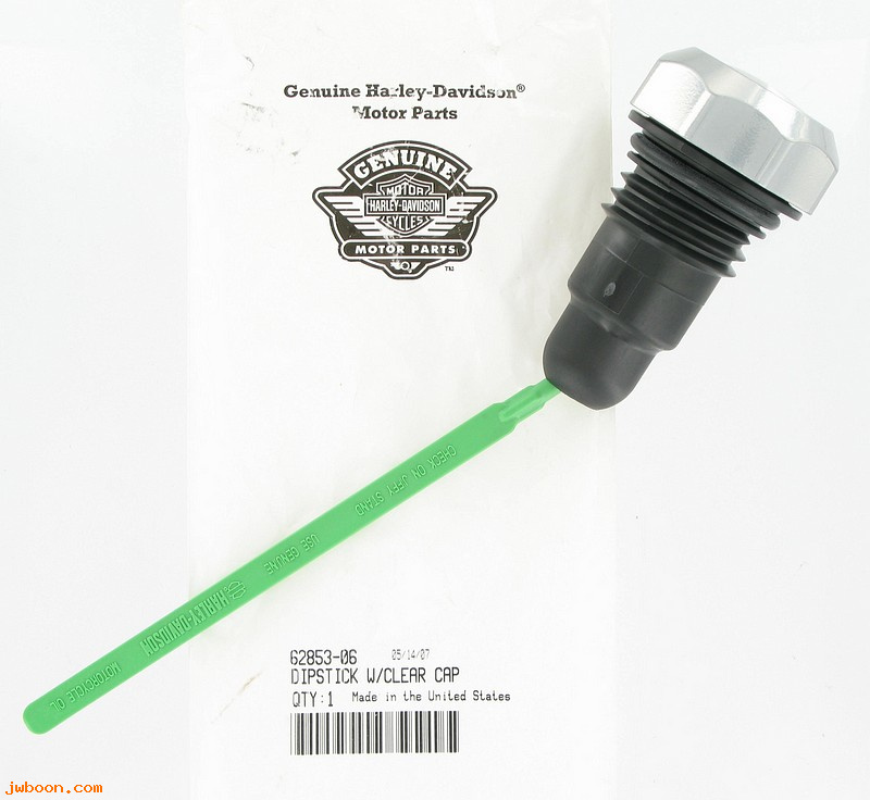   62853-06 (62853-06): Dipstick with clear cap - NOS - FXD, Dyna '06-