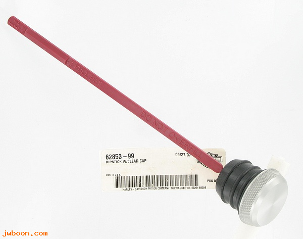   62853-99 (62853-99): Dipstick with clear cap - NOS - FXD, Dyna '99-'05