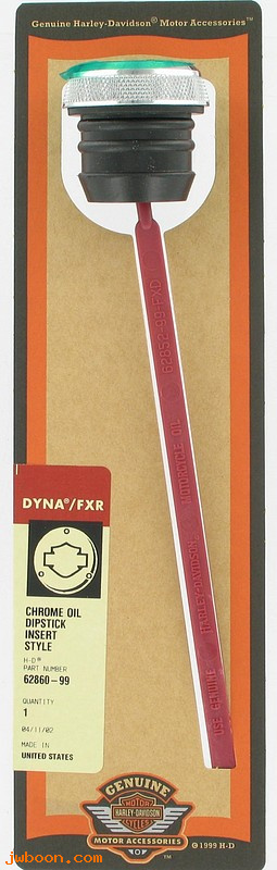   62860-99 (62860-99): Insert style oil dipstick - 1 3/8" recess - NOS - FXD, Dyna 99-05