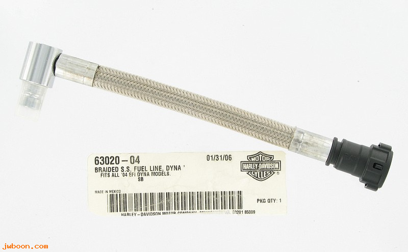   63020-04 (63020-04): Braided stainless steel EFI fuel line - NOS - FXD, Dyna '04-'05