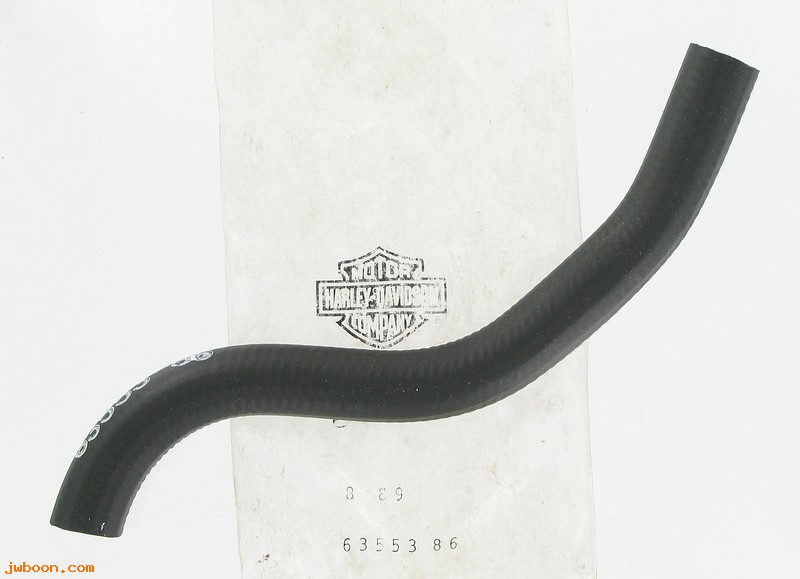   63553-86 (63553-86): Hose - oil tank drain - NOS - Softail '86-'88