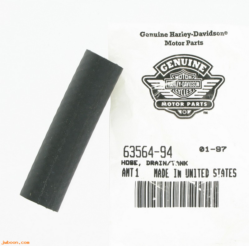   63564-94 (63564-94): Hose - drain / tank - NOS - Sportster XL '94-'99