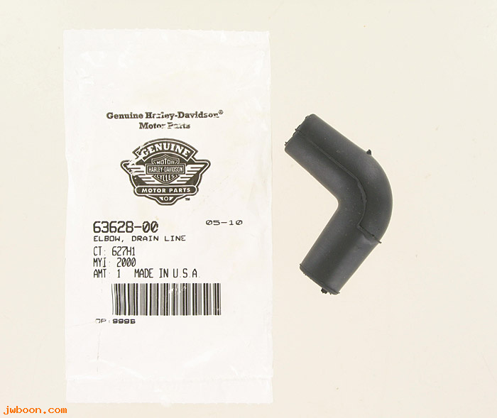   63628-00 (63628-00): Elbow - drain line - NOS - Softail