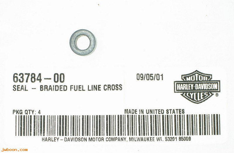   63784-00 (63784-00): Seal, braided fuel line - NOS