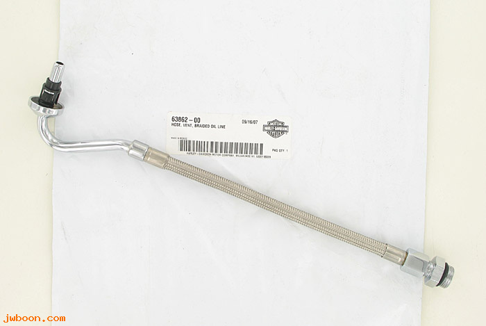   63862-00 (63862-00): Hose, vent - braided oil line - NOS - Softail