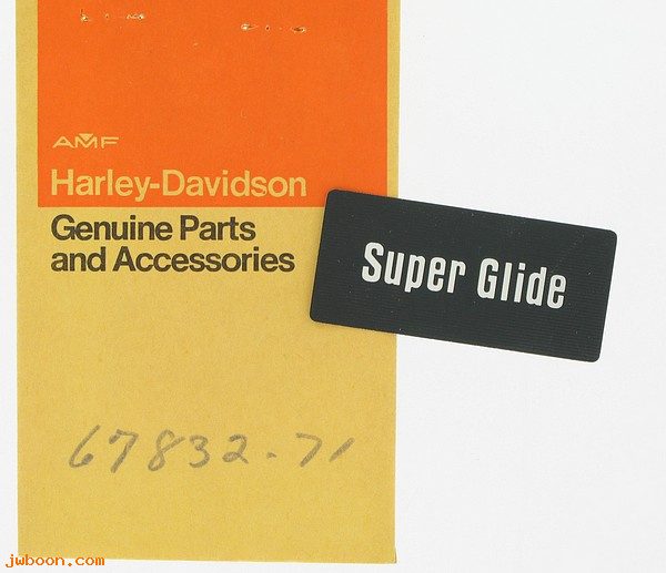   67832-71 (67832-71): Trim / Decal, headlamp bracket - NOS - Super Glide, FX '71-'72