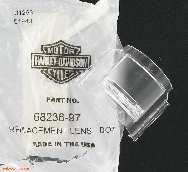   68236-97 (68236-97): Lens - license plate - NOS - FLSTS '97-'03, Heritage Springer