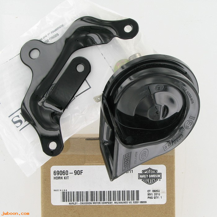   69060-90F (69060-90F): Horn - NOS - Touring, Softail, FXR, FXD, Sportster XL, V-rod '91-