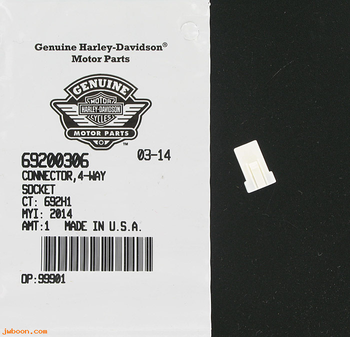   69200306 (69200306): Connector, 4-way socket - NOS