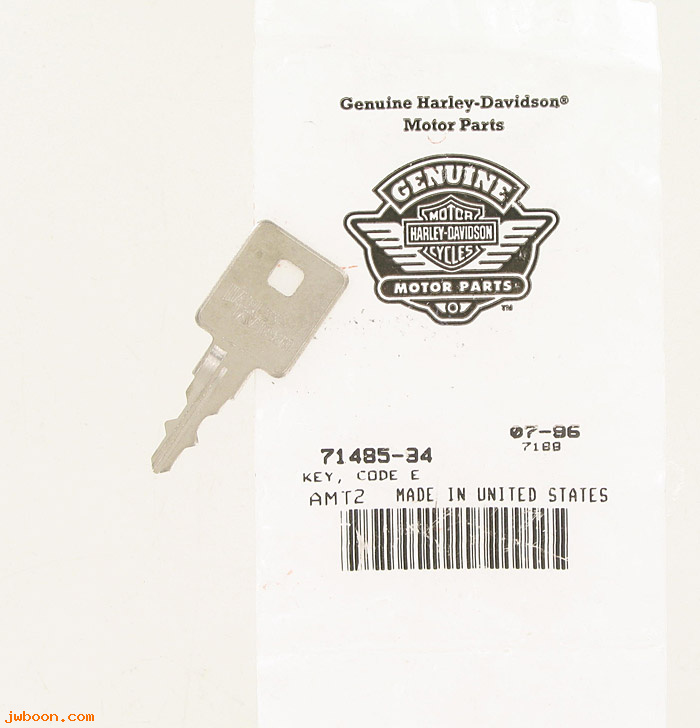   71485-94 (71485-94): Key - code E - NOS - Sportster XL's