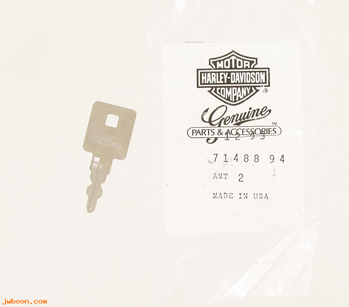   71488-94 (71488-94): Key - code H - NOS - Sportster XL's