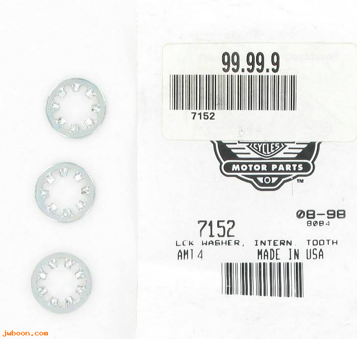       7152 (    7152 / 0374): Lockwasher, 3/8" internal tooth - NOS