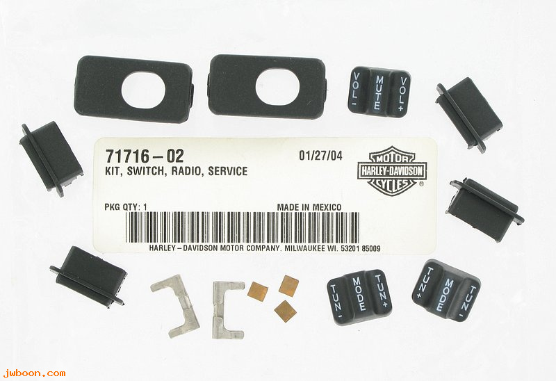   71716-02 (71716-02): Service kit - radio switches - NOS