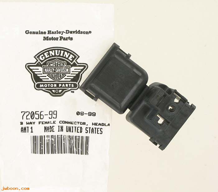   72056-99 (72056-99): Connector - female, headlamp, 3-way - NOS