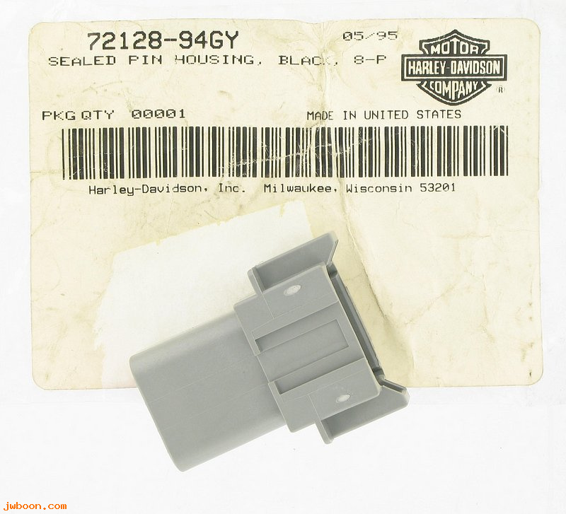   72128-94GY (72128-94GY): Sealed pin housing, receptacle, 8-way - Deutsch - NOS - Buell