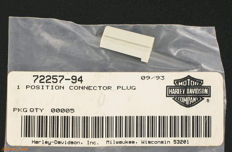   72257-94 (72257-94): Connector plug, 1-position - NOS