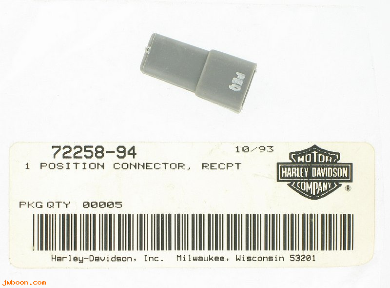   72258-94 (72258-94): Connector receptacle, 1-position - NOS