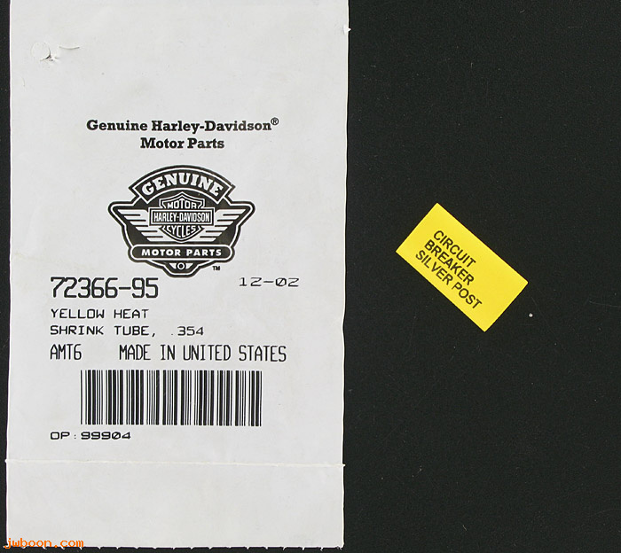   72366-95 (72366-95): Heat shrink tube, .354, yellow - NOS