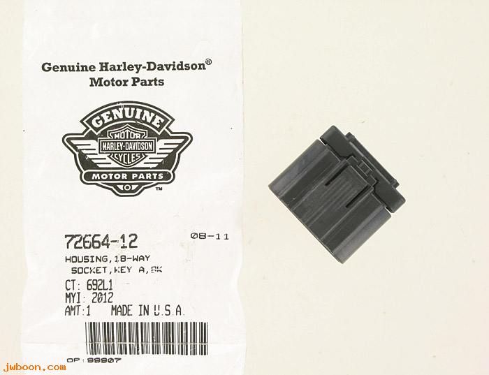   72664-12 (72664-12): Housing, 18-way socket, key A - NOS