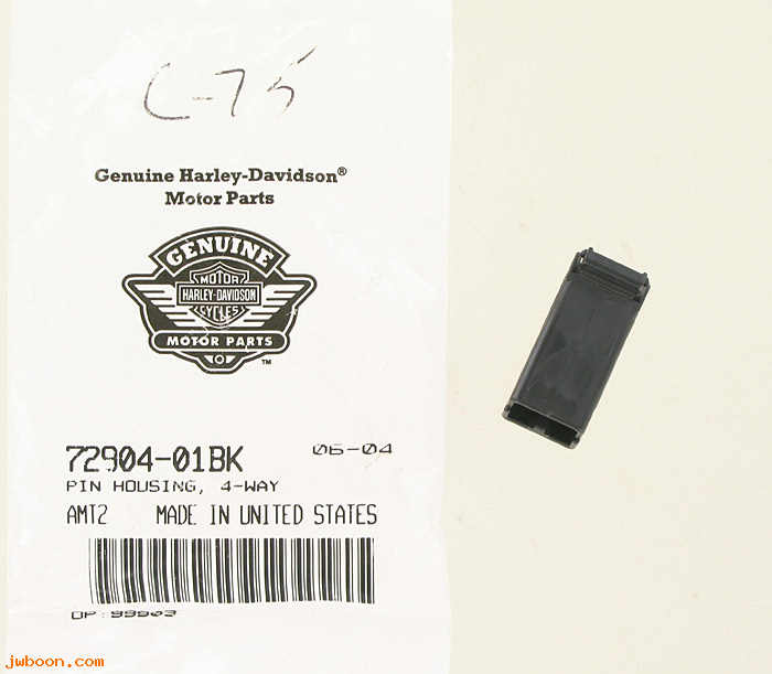   72904-01BK (72904-01BK): Housing, 4-way pin - NOS - XL883N, XL1200N