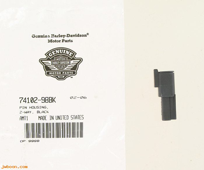   74102-98BK (74102-98BK): Pin housing, 2-way - NOS - Buell