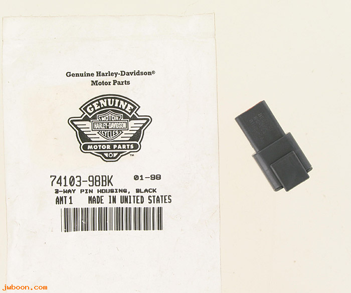   74103-98BK (74103-98BK): Pin housing, 3-way - NOS - Buell