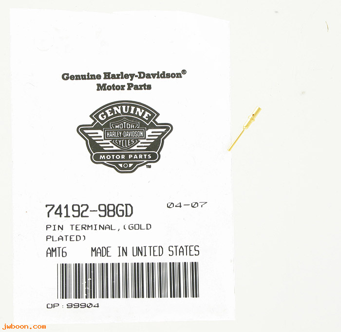   74192-98GD (74192-98GD): Machined pin terminal - NOS