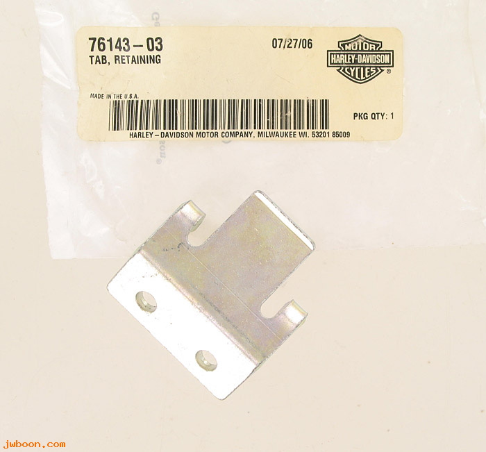   76143-03 (76143-03): Tab, housing retaining - Road Tech radio - NOS