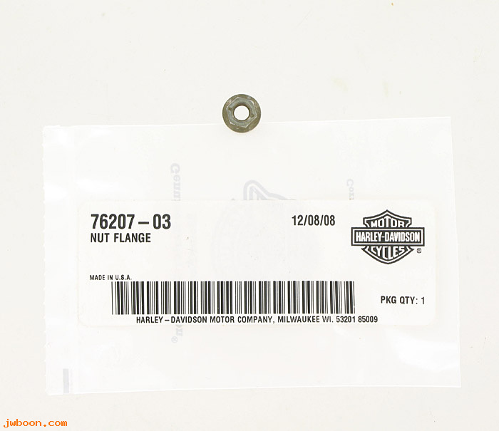   76207-03 (76207-03): Flange nut, antenna mount - Road Tech radio - NOS