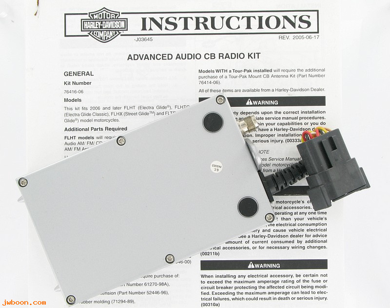   76416-06 (76416-06): Advanced audio CB radio kit - NOS - Touring