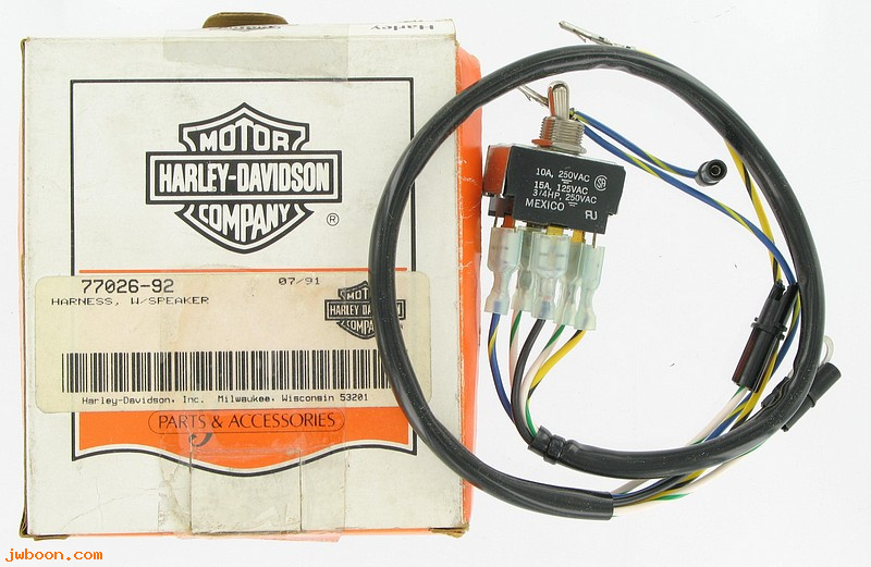   77026-92 (77026-92): Harness - with switch - NOS