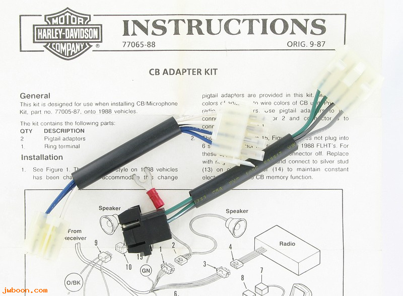   77065-88 (77065-88): CB adapters - NOS - to install 77005-87 on 1988 models