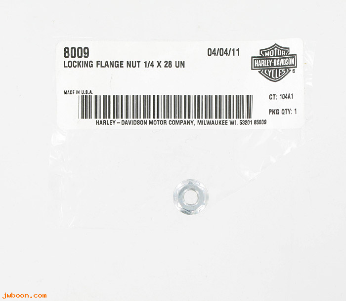       8009 (    8009): Locking flange nut, 1/4"-28 - NOS