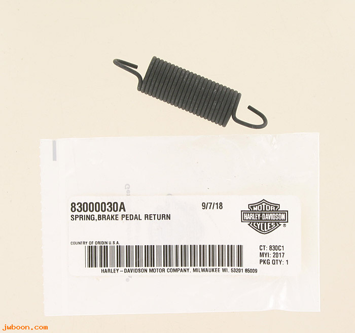   83000030A (83000030A): Return spring, brake pedal - NOS