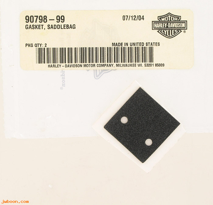   90798-99 (90798-99): Gasket - saddlebag - NOS