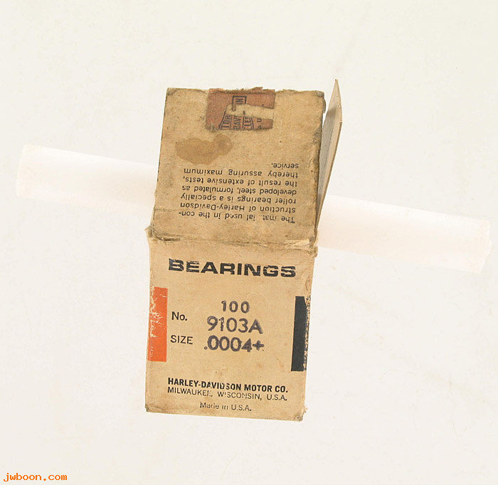       9103A.100box1 (    9103A): Rollers, crank pin, boxed +.0004" - NOS - FL, FLH '41-'72