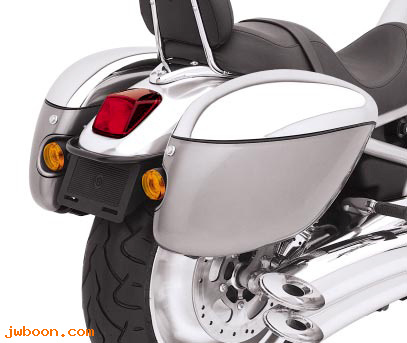   91493-01BDJ (91493-01BDJ): Color matched molded saddlebags - aluminum finish - NOS - V-rod