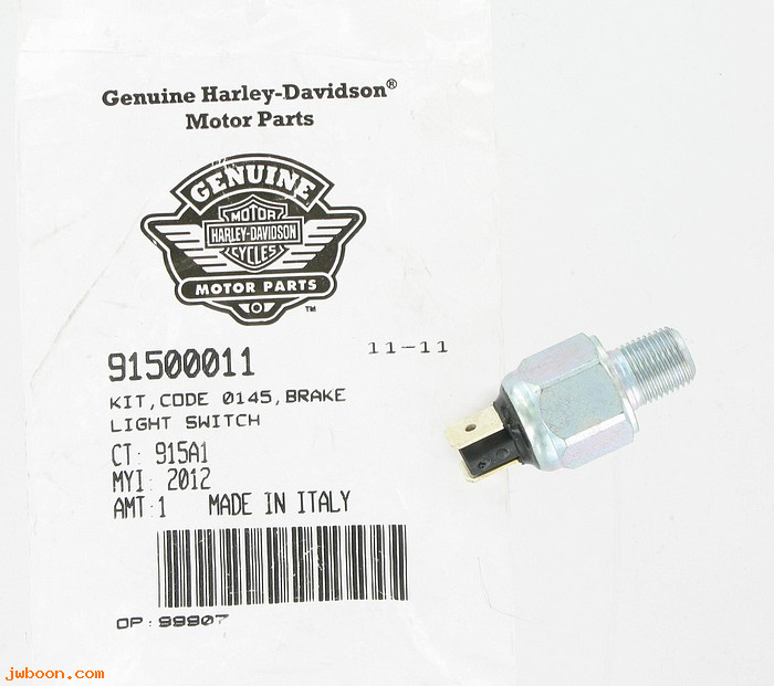   91500011 (91500011 / 72016-06A): Recall kit  0145 - brake light switch - NOS - Touring, CVO 09-11