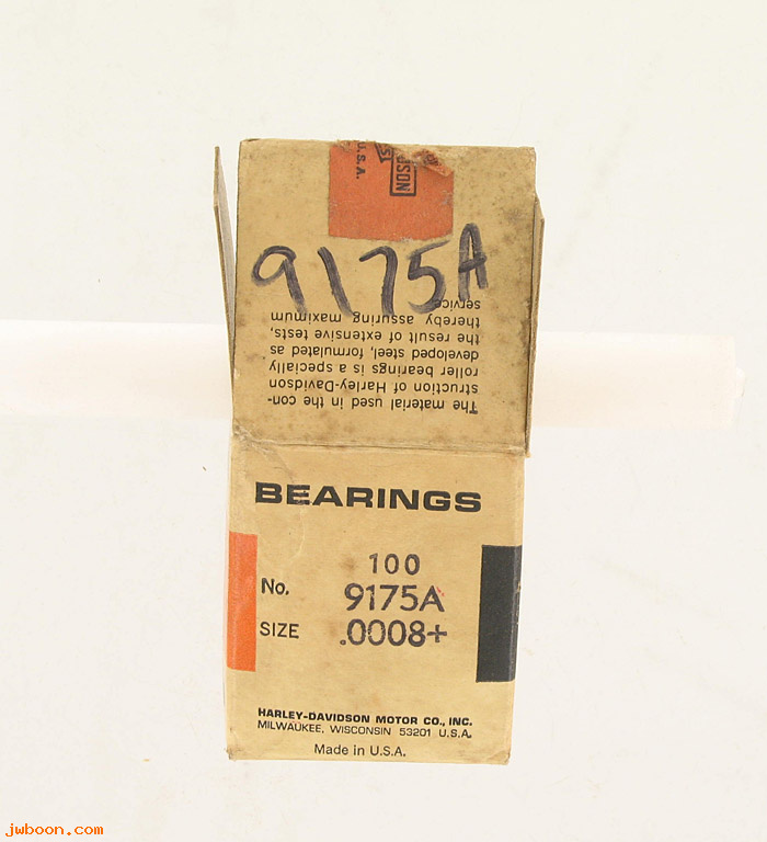       9175A.100box1 (    9175A): Rollers, crank pin, boxed .0008" .1875" x .662" - FL, FLH '41-'72