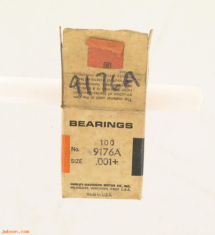       9176A.100box1 (    9176A): Rollers, crank pin, boxed .0010" .1875" x .662" - FL, FLH '41-'72