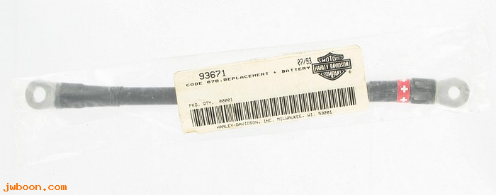   93671 (93671 / 70653-90): Safety Recall code 078 - Softail positive battery cable - NOS