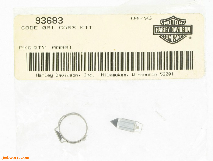   93683 (93683): Safety Recall code 081 - carburetor inlet valve 90-91 - NOS