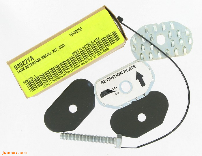   93922YA (93922YA): Fuel tank retention recall kit, code 0814 - NOS - Buell