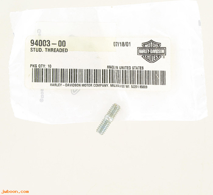   94003-00 (94003-00): Stud, threaded - fairing lowers cap - NOS