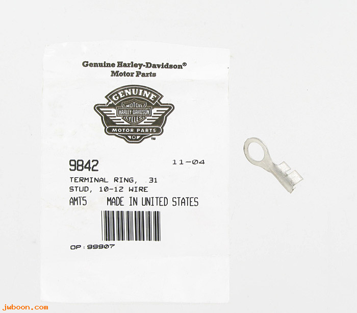       9842 (    9842): Terminal, ring - 5/16" stud, 10-12 ga. - NOS