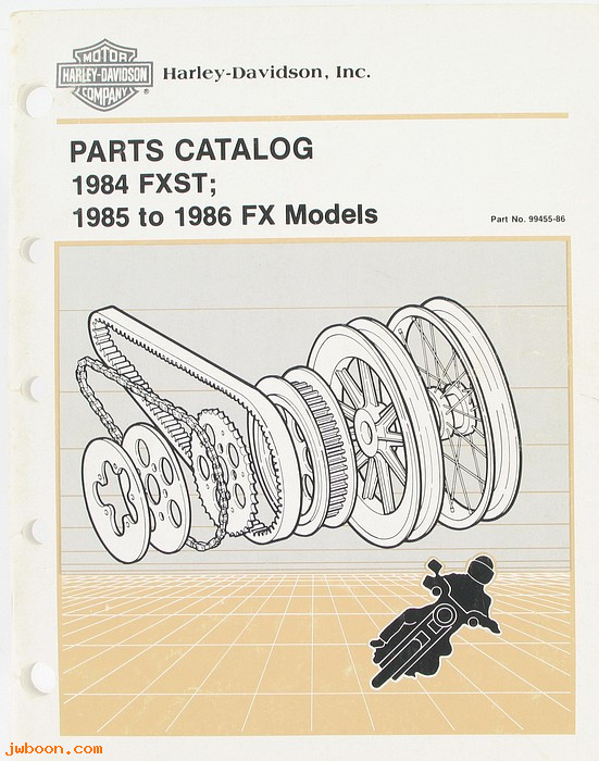   99455-86 (99455-86): FXST parts catalog '84-'86, FX '85-'86 - NOS