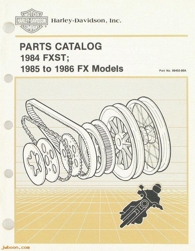   99455-86A (99455-86A): FXST parts catalog '84-'86, FX '85-'86 - NOS