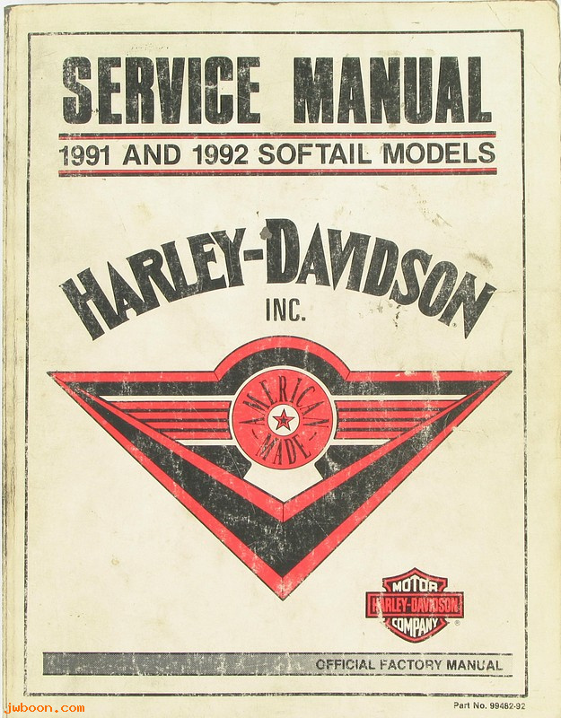   99482-92used (99482-92): Softail service manual  '91-'92