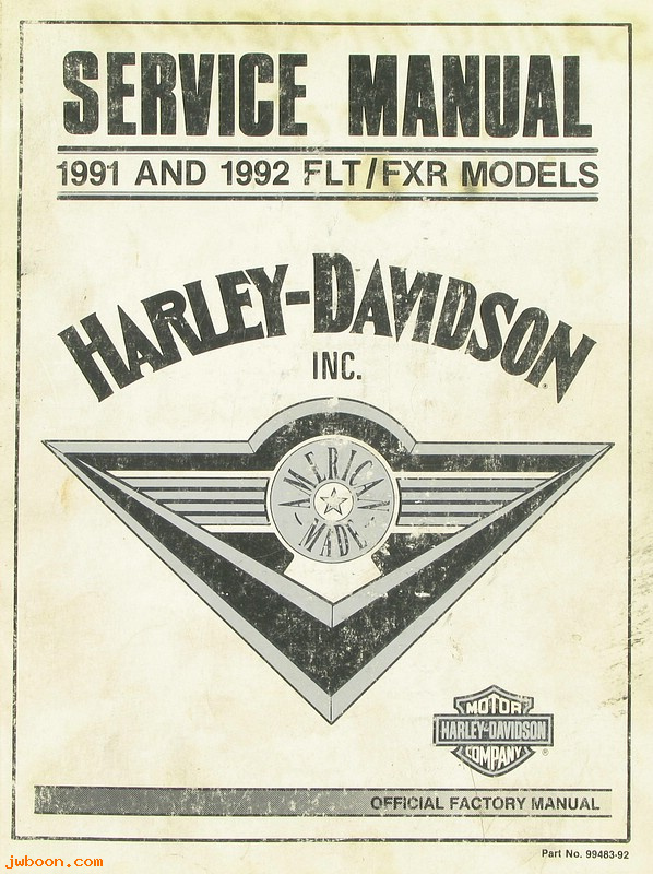   99483-92used (99483-92): FLT, FXR service manual '91-'92