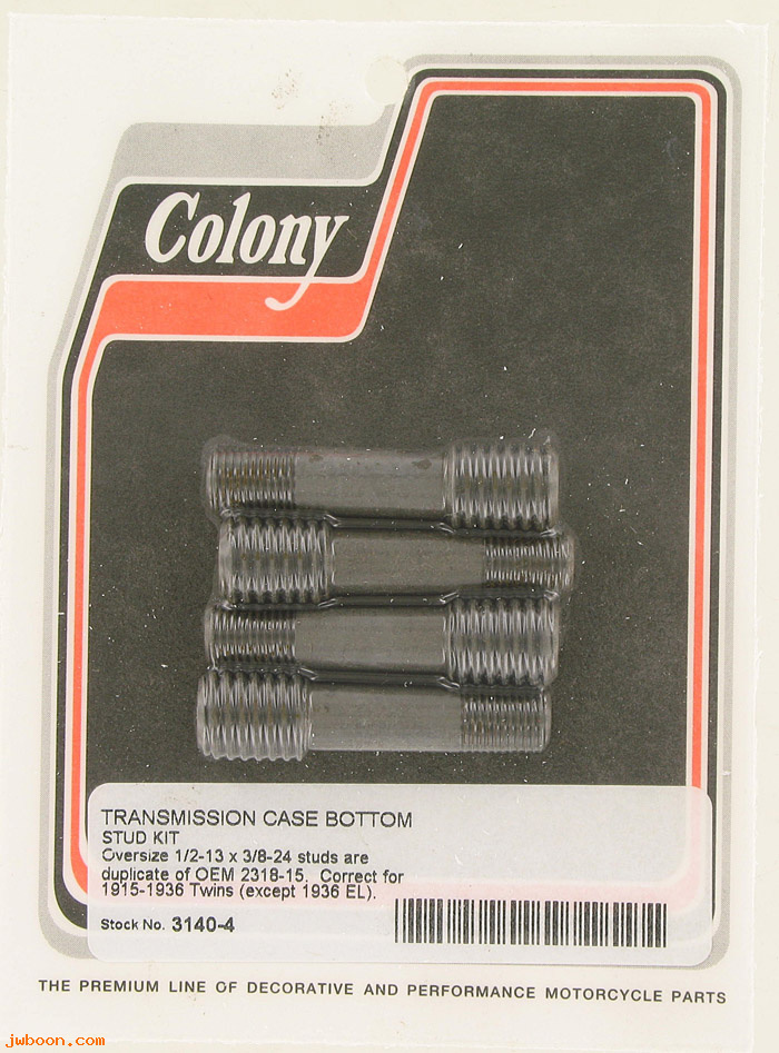 C 3140-4 ( 2318-15 / DG503): Oversize transmission case bottom stud kit - Big Twins '15-'36